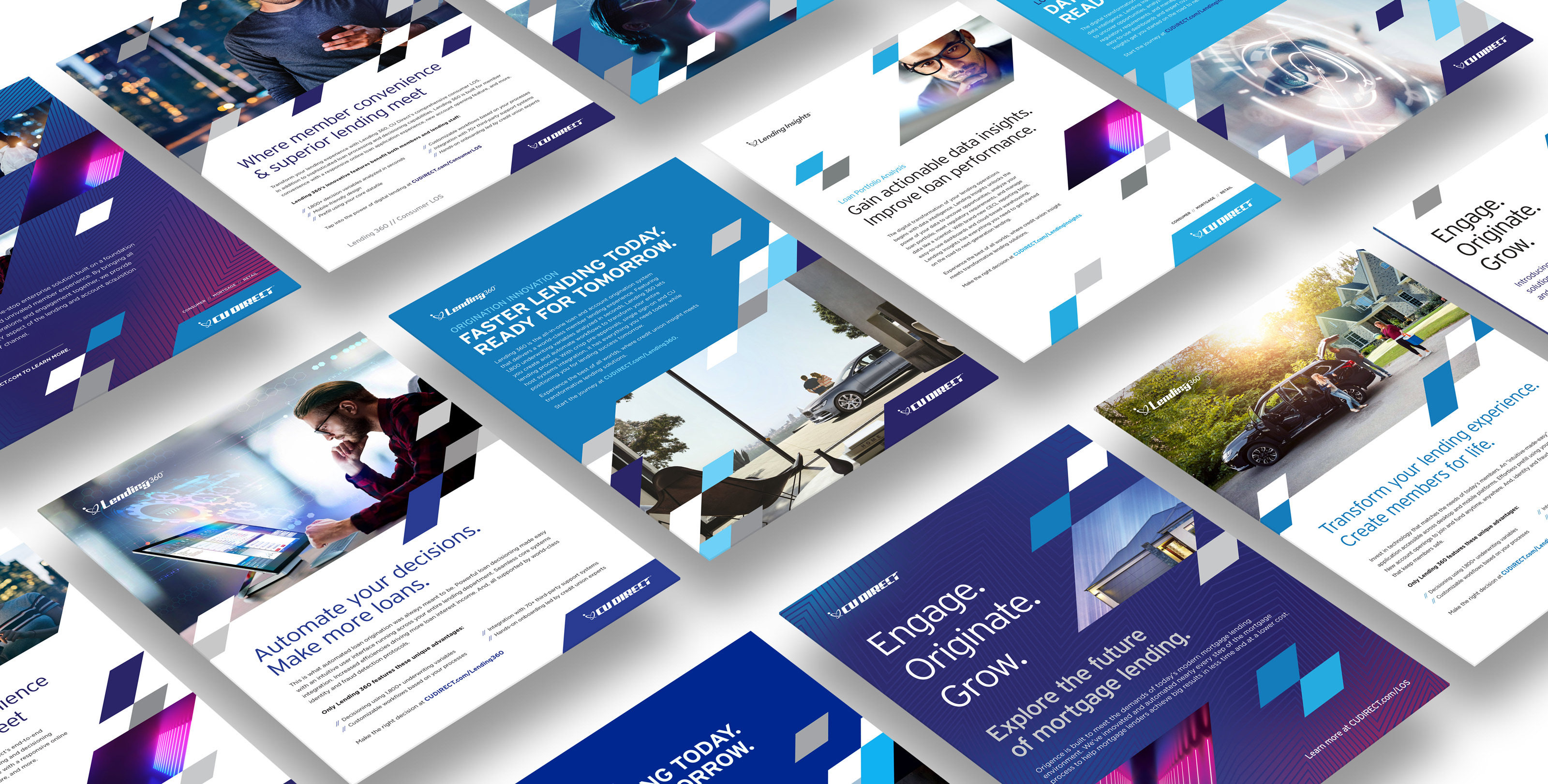 CU Direct fintech brand identity system