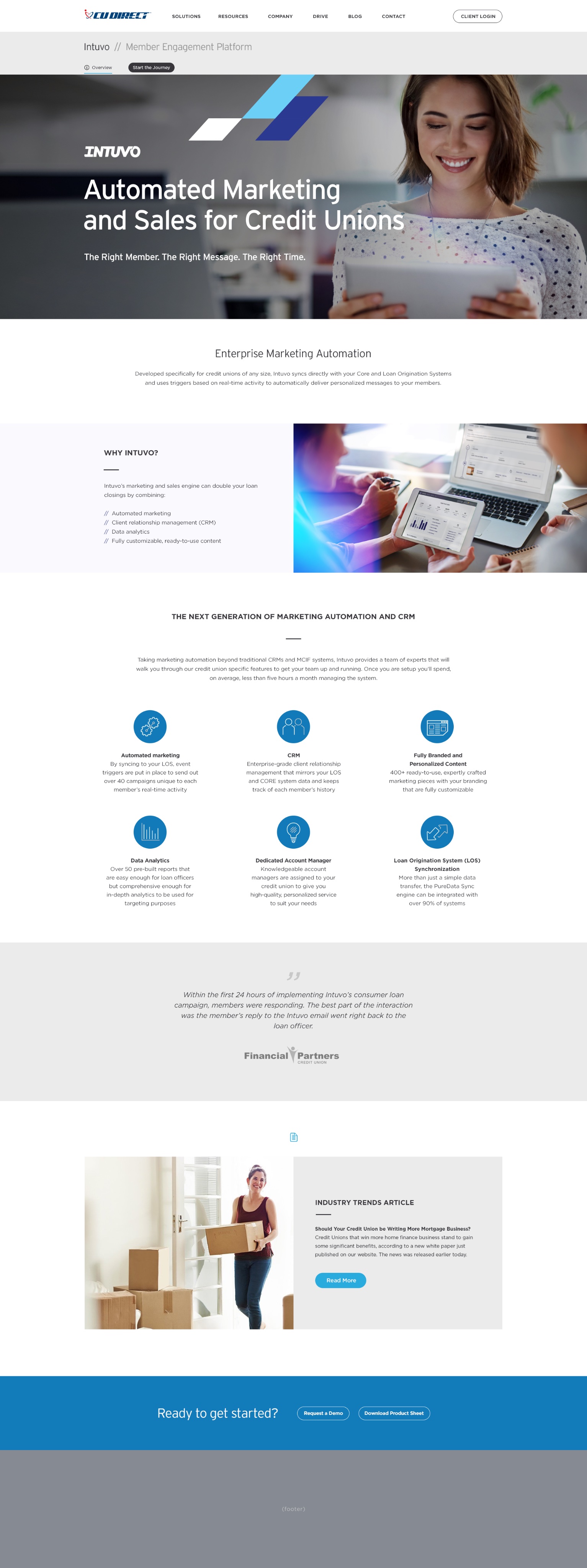 CU Direct alternate mobile web screen