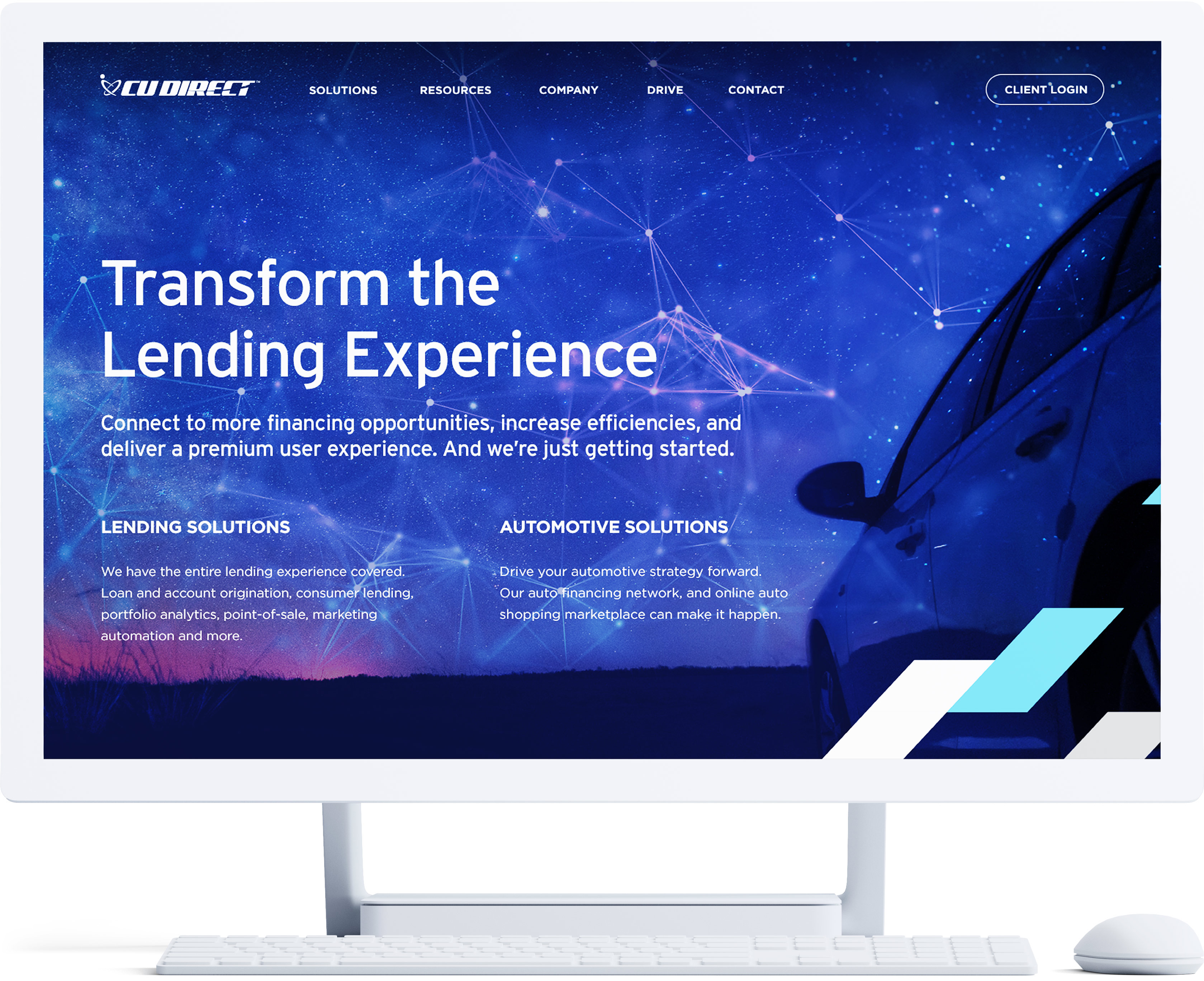 CU Direct fintech website homepage design