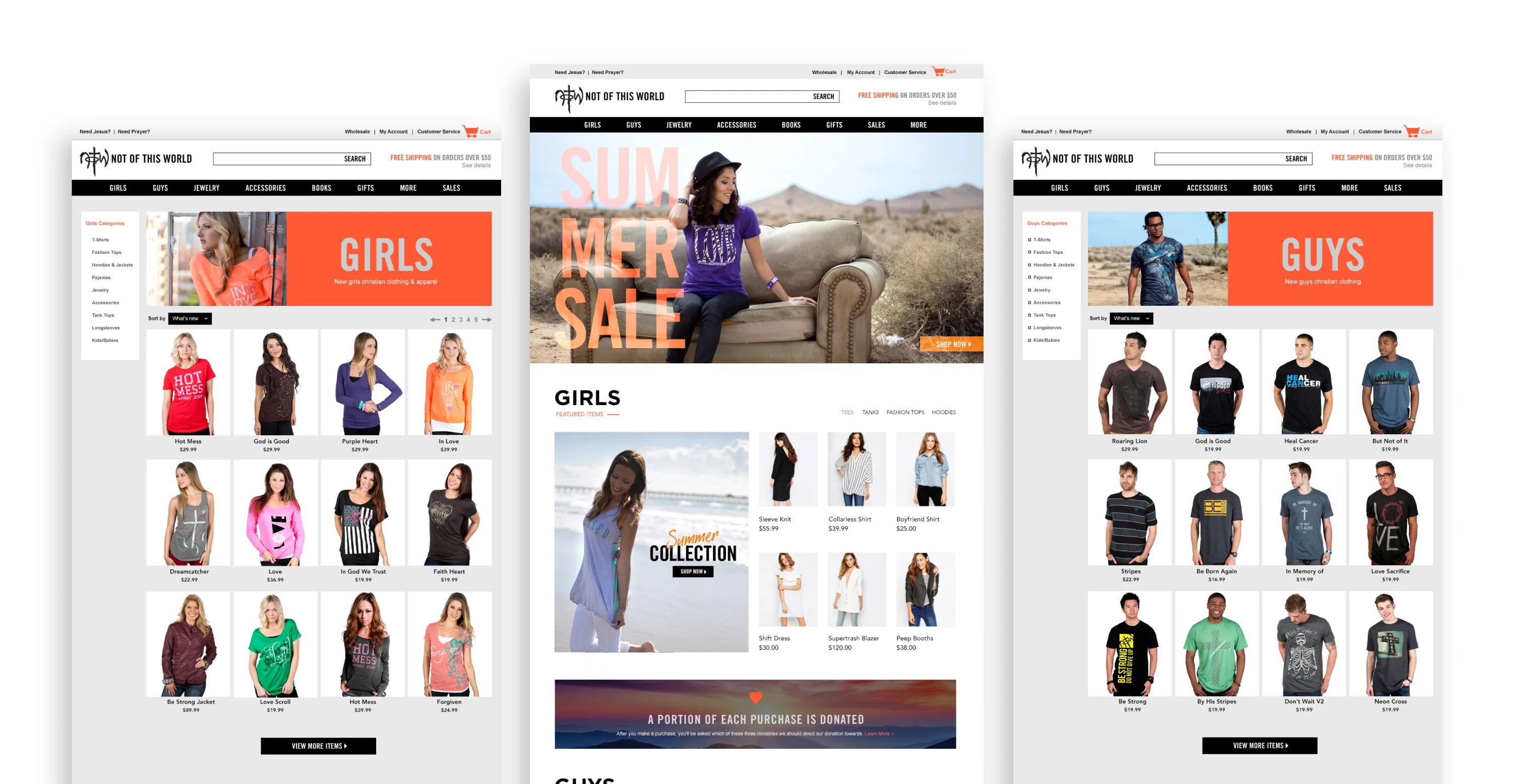 Apparel campaign supporting visual